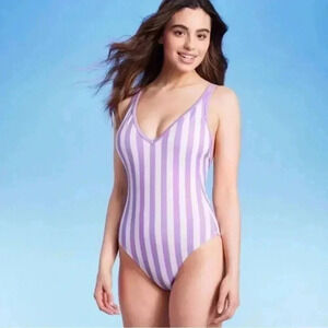 NWT Kona Sol Striped One Piece swimsuit